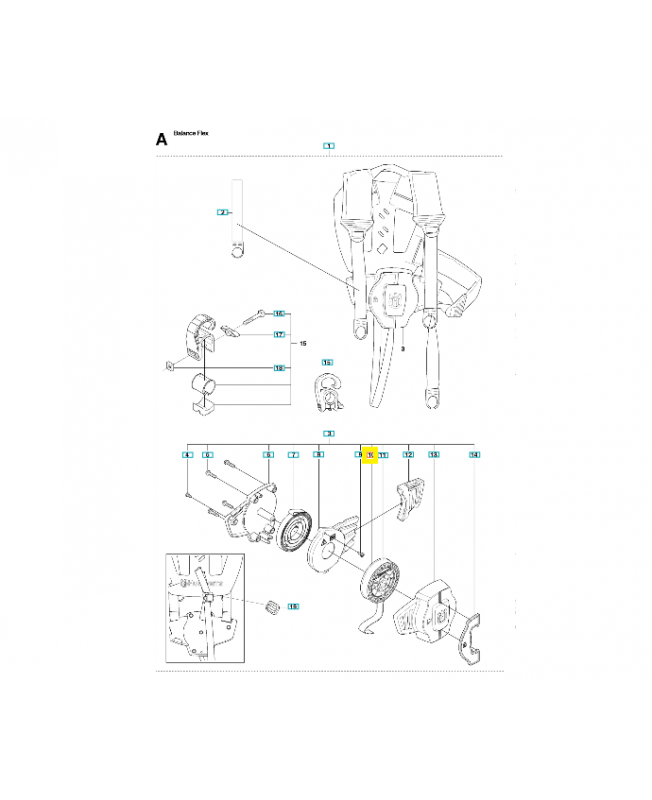 poulie de lanceur 504552201. Pièce de rechange Husqvarna