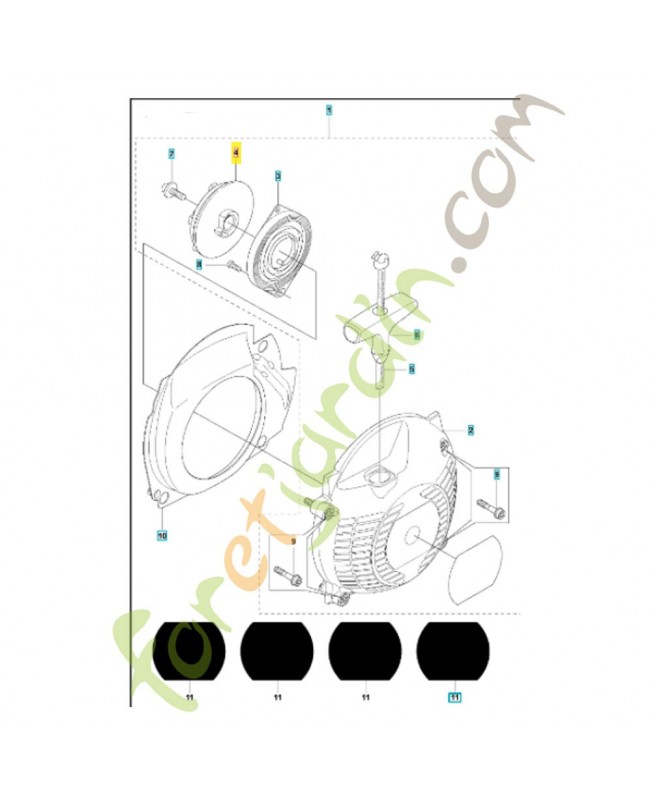 poulie de démarreur 503957301 husqvarna