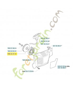 Poulie de lanceur 505303735. Pièce de rechange Husqvarna