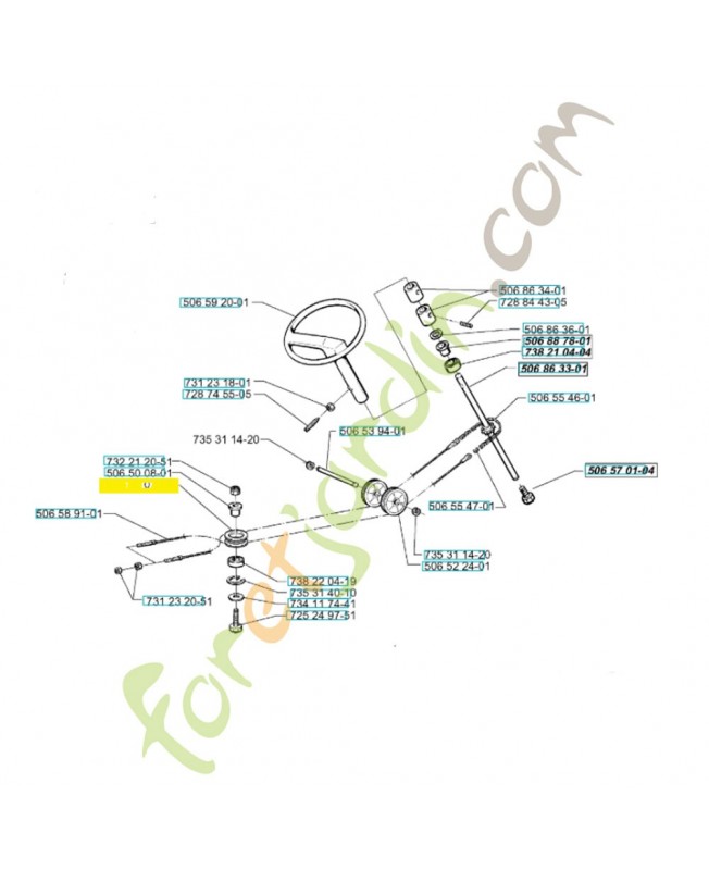 Poulie 506500701. Pièce de rechange Husqvarna