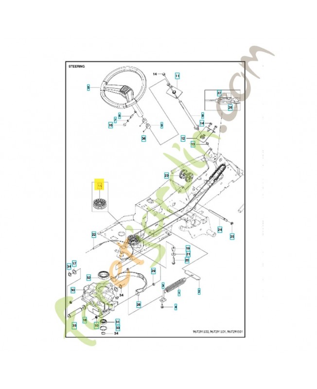 Poulie 576492501. Pièce de rechange Husqvarna