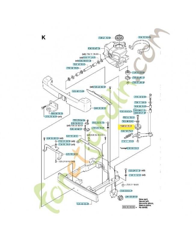 Poulie 506947001. Pièce de rechange Husqvarna