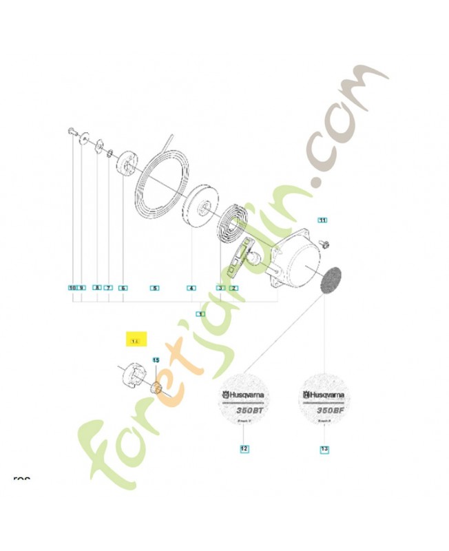 Poulie 513288801. Pièce de rechange Husqvarna Poulie 513288801. Pièce de rechange Husqvarna