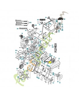 Vis poulie moteur 728692300. Pièce de rechange Husqvarna