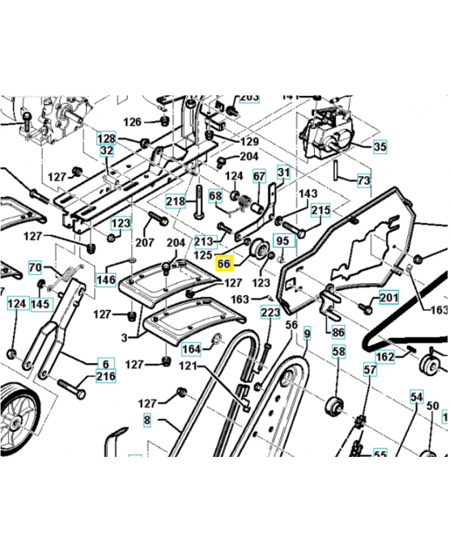 Poulie 519653457. Pièce de rechange Husqvarna