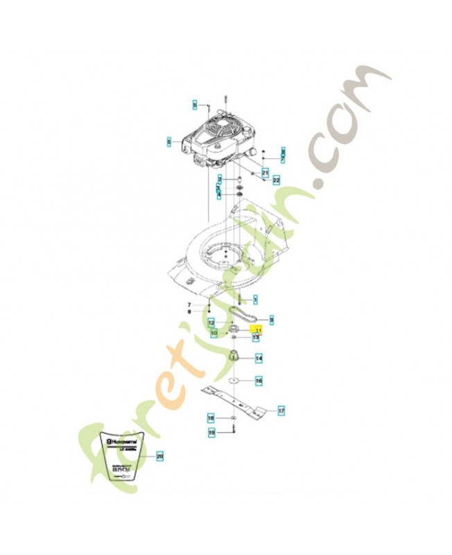 Poulie 522591301. Pièce de rechange Husqvarna Poulie 522591301. Pièce de rechange Husqvarna