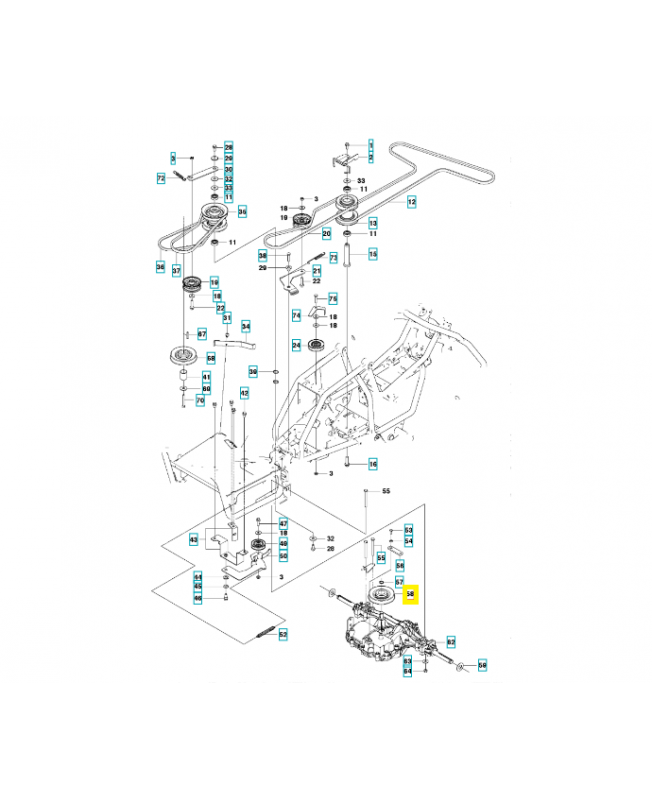 poulie 525320601. Pièce de rechange Husqvarna