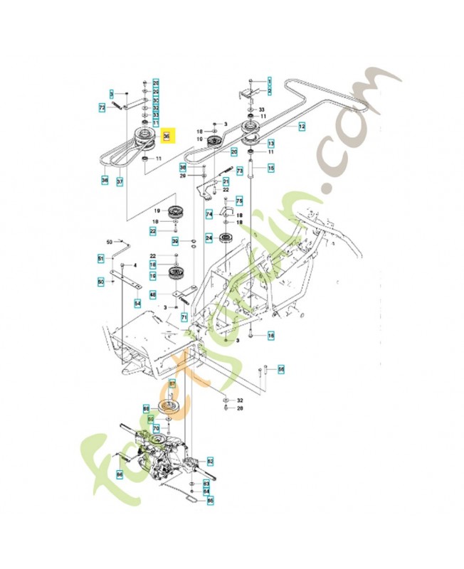 poulie 525403901. Pièce de rechange Husqvarna poulie 525403901. Pièce de rechange Husqvarna