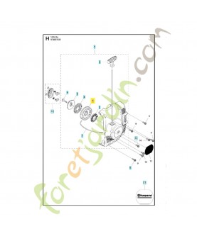 poulie de lanceur 525593801. Pièce de rechange Husqvarna