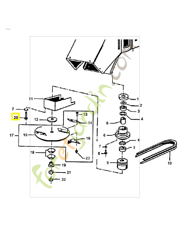 Vis a six pans 9007-319-2010. Pièce de rechange Sithl / Vicking