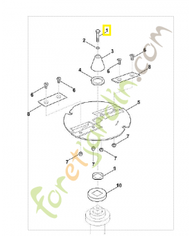 Vis m10x55. 9007-318-2470 Pièce de rechange Sithl / Vicking