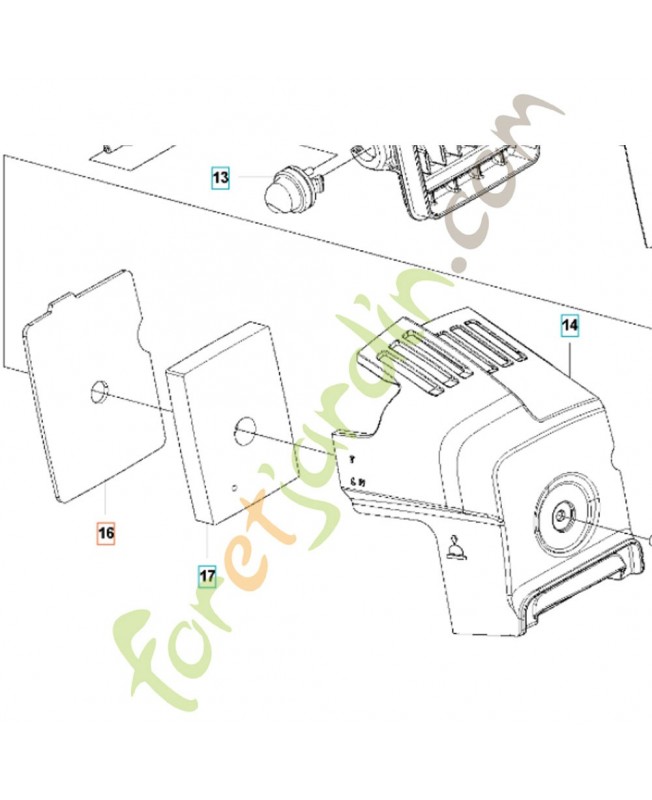 Filtre à air 585604902. Pièce de rechange Husqvarna