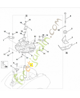 Guide lame 6012-702-3800. Pièce de rechange Sithl / Vicking