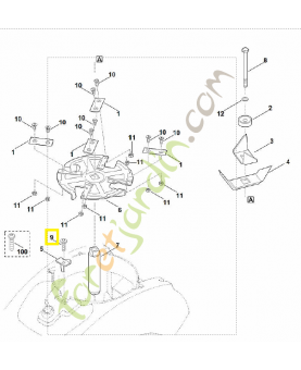 Vis taraud m8x25 9039-488-1835. Pièce de rechange Sithl / Vicking