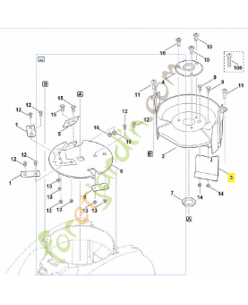 Chicane 6012-701-3900. Pièce de rechange Sithl / Vicking