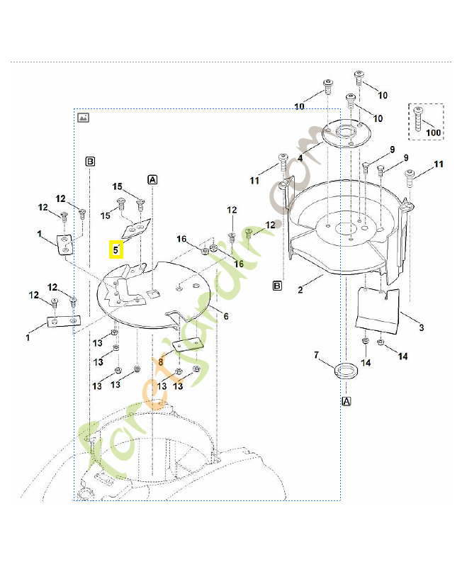 Couteau rabot 6012-702-0100.Pièce de rechange Sithl / Vicking