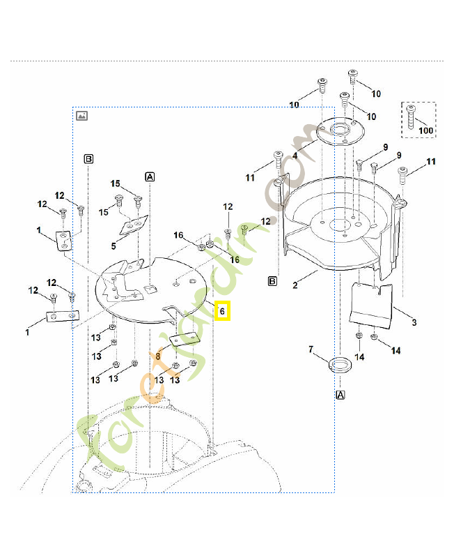 Disque porte couteau nu 6012-702-1110. Pièce de rechange Sithl / Vicking
