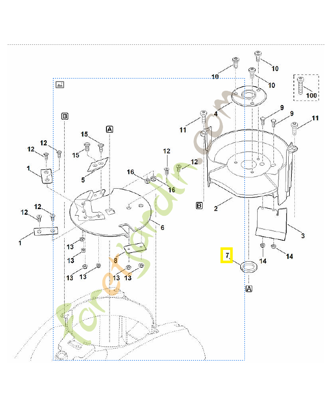 Rondelle 6012-702-1800. Pièce de rechange Sithl / Vicking