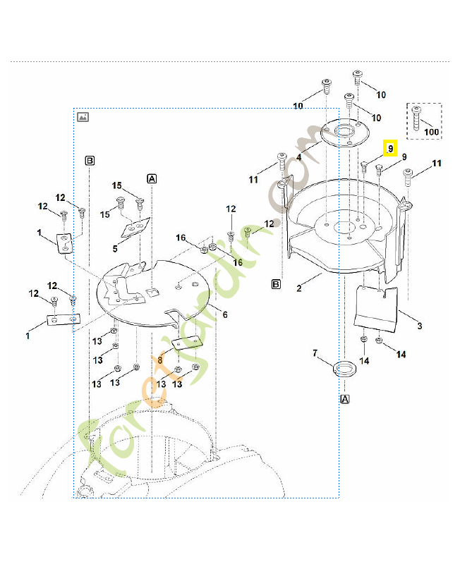 Vis à six pans m6x16 9008-318-1280. Pièce détachée Stihl / Vicking