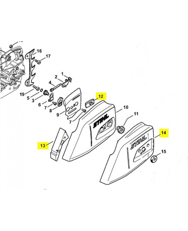 Couvercle de pignon 1135-640-1703. Pièce détachée Stihl 