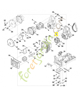 Jeu de transmission 6013-007-1000. Pièce détachée Stihl / Vicking