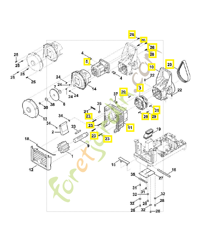 Dispositif de coupe 6013-760-3405. Pièce détachée Stihl / Vicking