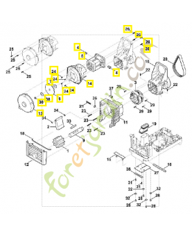 Moteur électrique  6013-600-0225. Pièce détachée Stihl / Vicking