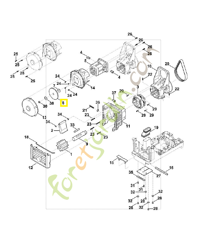 Ventilateur 6013-600-3200. Pièce détachée Stihl / Vicking