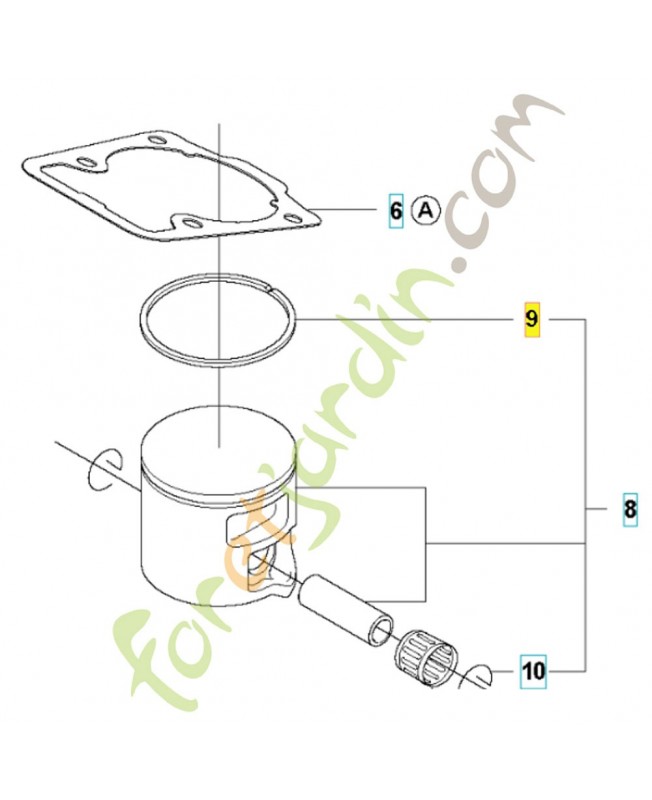 Segment de piston référence 505215701