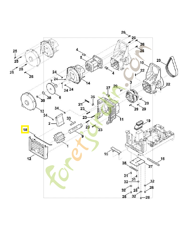Joint 6013-709-0410. Pièce détachée Stihl / Vicking