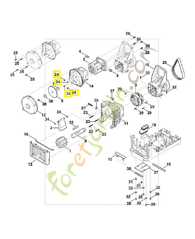 Vis 4 x 12 6013-951-3515. Pièce détachée Stihl / Vicking