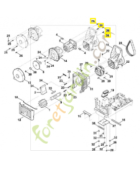 Vis 5 x 20 6013-951-3525. Pièce détachée Stihl / Vicking