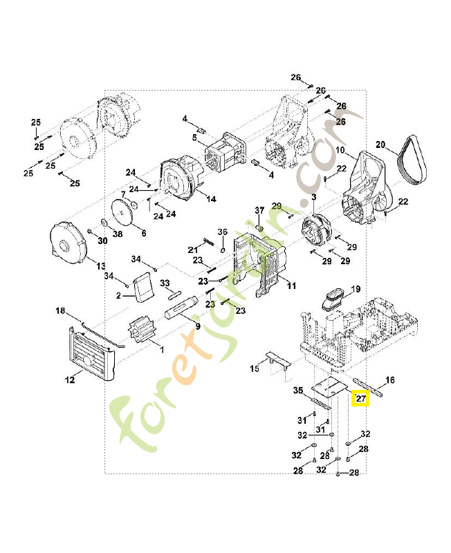 Protection 6013-706-8401. Pièce détachée Stihl / Vicking