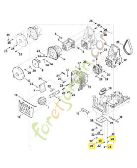 Vis m6x16 6013-951-3535. Pièce détachée Stihl / Vicking
