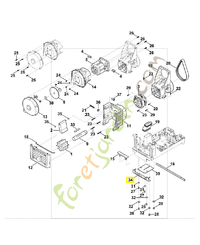 Bouclier 6013-706-7301. Pièce détachée Stihl / Vicking
