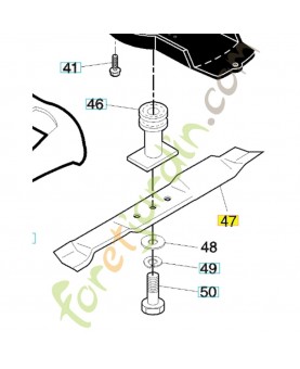 Lame standard 532199377. Pièce de rechange Husqvarna