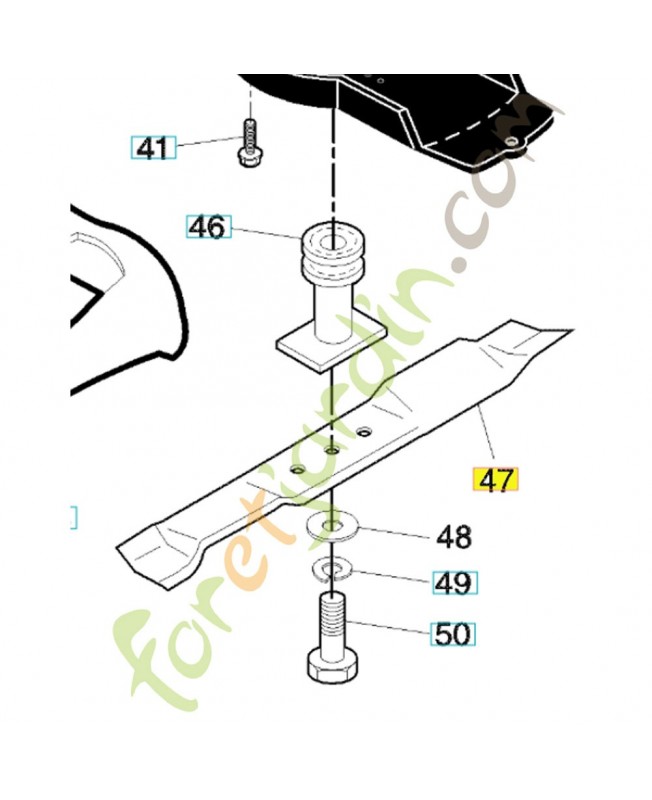 Lame standard 532199377. Pièce de rechange Husqvarna