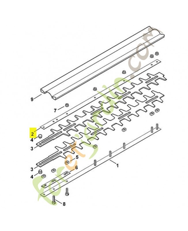 Glissière de guidage 500mm/20 4230-704-3500. Pièce de rechange Sithl 
