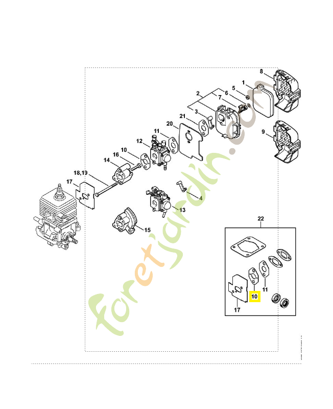 Joint 4140-129-0900. Pièce détachée Stihl / Vicking