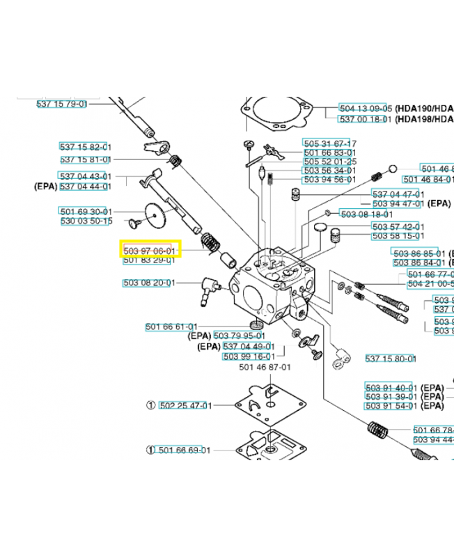 Ressort de rappel 503970601 husqvarna