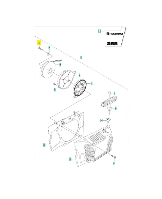 Vis husqvarna ref. 503214972 Remplace référence 503214916, 503210616, 503211406 ; 503213316 ; 729244805