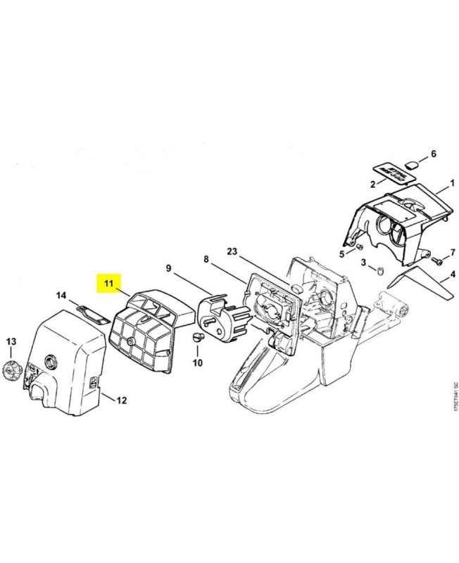Filtre a air 1128-120-1603. Pièce détachée Stihl 