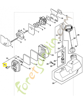 Levier 4137-141-3700. Pièce de rechange Sithl / Vicking