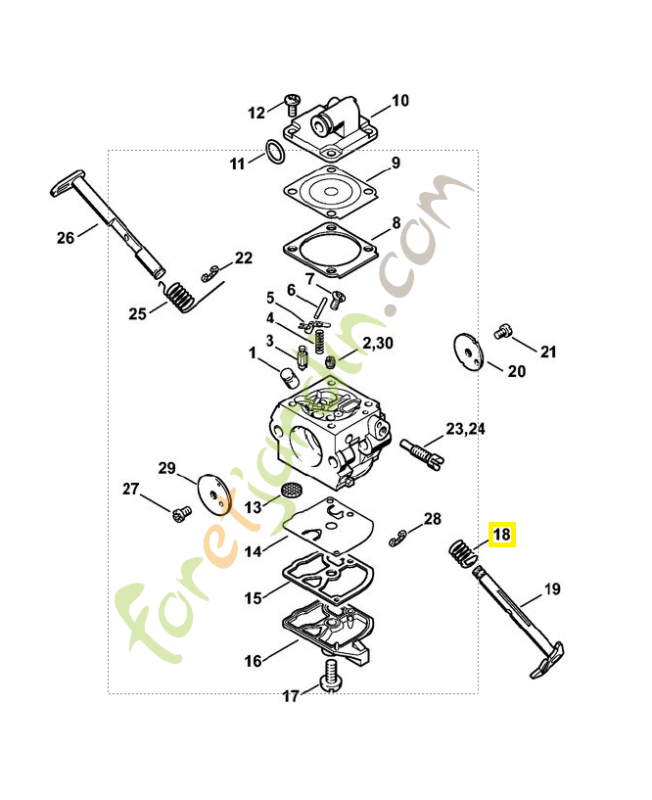 Ressort 1123-122-3000. Pièce de rechange Sithl / Vicking