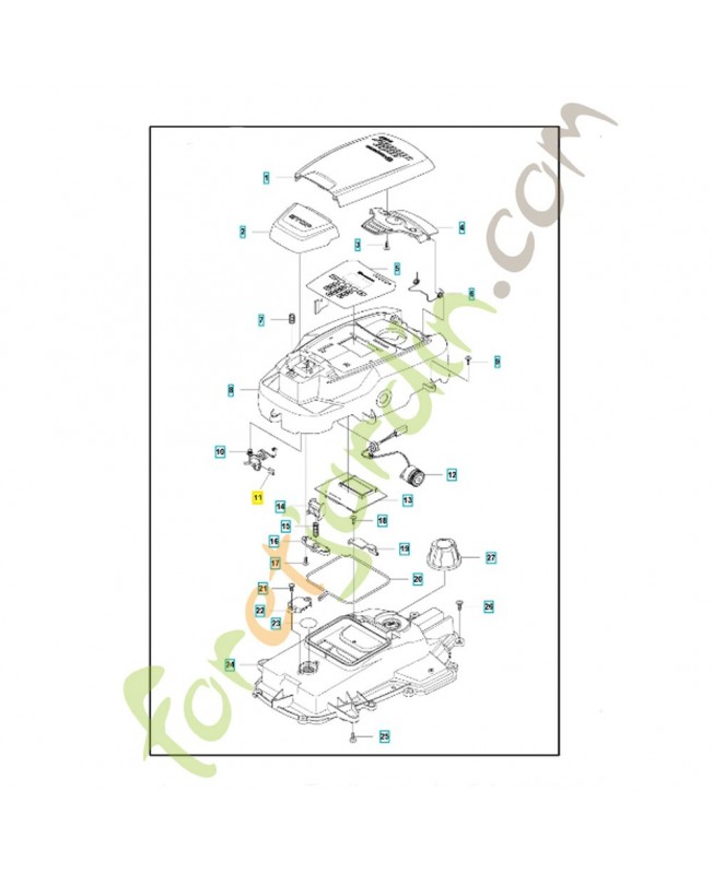 Clips 535089801. Pièce de rechange Husqvarna