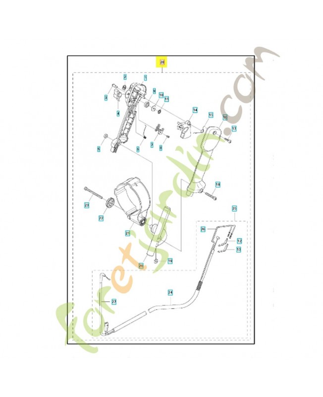 Levier 576579601. Pièce détachée Husqvarna