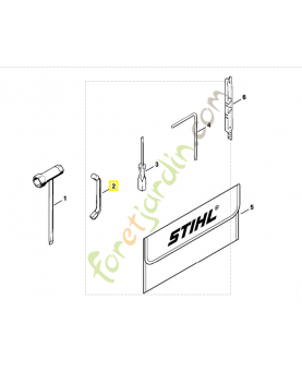 Réglette de butée 0000-893-5903. Pièce détachée Stihl / Vicking
