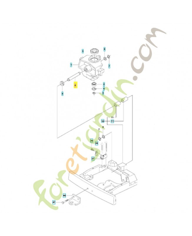 Axe 506985901. Pièce de rechange Husqvarna
