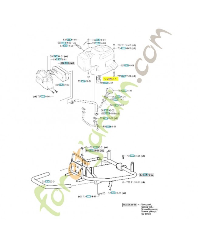 Pièce d'espacement 506509201. Pièce de rechange Husqvarna