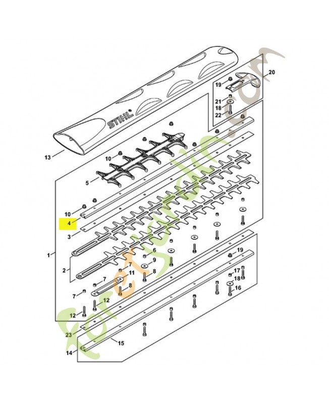 Glissière de guidage 600 mm / 24" R stihl réf. 4237-641-4600